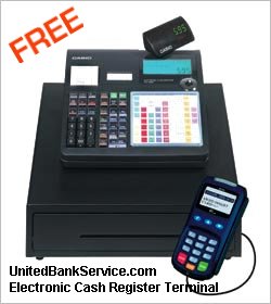 Cash registers with credit card clearance swipe